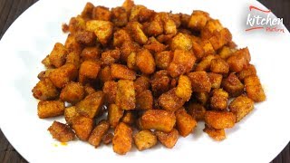 Yam Garlic Fry  Senai Kilangu Poriyal  Senai Varuval  karunai kilangu poriyal [upl. by Ieppet710]