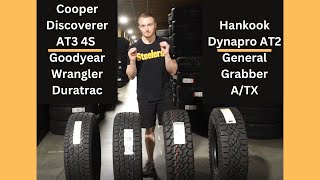 Cooper Discoverer AT3 4S v Hankook Dynapro AT2 v Goodyear Wrangler Duratrac v General Grabber ATX [upl. by Okoyik745]