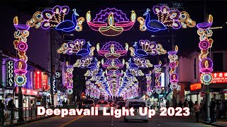 Deepavali Light Up 2023  Little India Singapore [upl. by Wales]