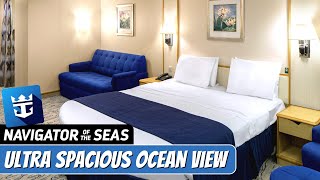 Navigator of the Seas  Ultra Spacious Ocean View Stateroom Tour amp Review 4K  Royal Caribbean [upl. by Abramo]