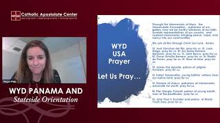 WYD Panama and Stateside 2019 Orientation [upl. by Ayardna940]