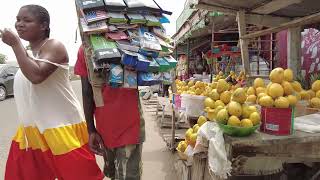 INSIDE A VIBRANT LOCAL COMMUNITY IN BAATSONAA SPINTEX ROAD GHANA AFRICA [upl. by Ahseinad100]