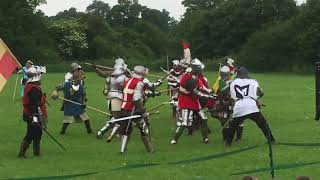 Battle of Barnet 1471 reenactment Barnet Medieval Festival 9th June 2018 [upl. by Adnauqaj636]