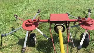 Teddering Hay With The Hesston 3710 [upl. by Boswall]