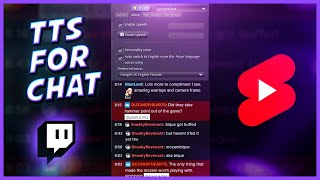 How to get Text to speech for TWITCH CHAT TTS tutorial shorts [upl. by Dicky]