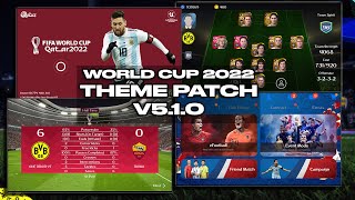 OBB Patch PES 21 Mobile World Cup 2022 Theme  v510 [upl. by Helbonnas]