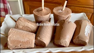 PALETAS HELADAS CREMOSAS DE CHOCOLATE 🍫 RIQUÍSIMAS 😋 [upl. by Drislane290]