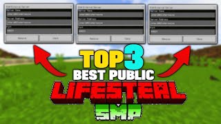 Top 3 Best Lifesteal SMP For Minecraft PE  Lifesteal Server For MCPE  JsTer Gamer [upl. by Cogen955]