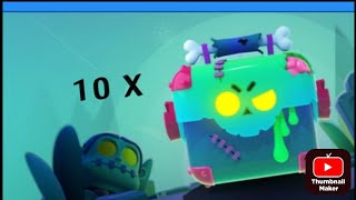 Méga Pack opening 10 mega box halloween brawlstars packopening [upl. by Eidnahs]