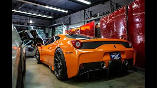 Ferrari 458 Speciale with Boden Autohaus titanium exhaust amp inconel headers sounds like F1 racecar [upl. by Amal]