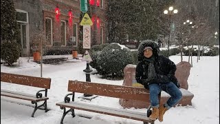 Botanical Garden in Tbilisi Georgia winter season snowfall [upl. by Saied937]