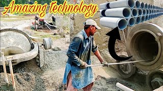 How concrete pipe are made  RCC pipe manufacturing progress  Handmade skills  Sforskills [upl. by Elohcan]