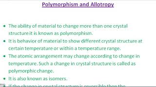 Polymorphism and Allotropy [upl. by Hendrika724]