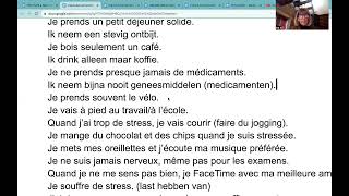 969 EXPRESSION ECRITE en NL 🍇 Santé stress habitudes alimentaires hygiène de vie pour CATERINA 🤗 [upl. by Sallyann]