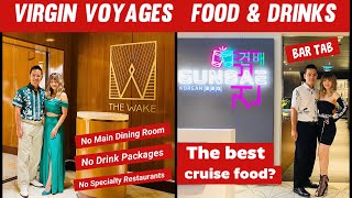 Virgin Voyages Food amp Drinks The Wake  Gunbae  Bar Tab valiantlady virginvoyages cruise [upl. by Aryek]