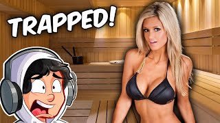 TRAPPED in a SAUNA with MY CRUSH STORYTIME [upl. by Aeel]