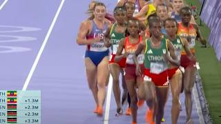 paris2024 Sifan Hasan Bronce en los 5 mil Beatrice Chebet gana el Oro Faith Kipyegon la plata [upl. by Pell]