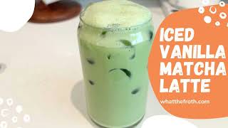 The Best Iced Matcha Latte Starbucks copycat [upl. by Nue]