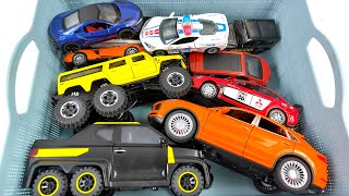 Box Full of Model Cars Porsche 911 Brabus 800 Bugatti Bolide Lamborghini Svj BMW M4 GTR R35 [upl. by Matthus]