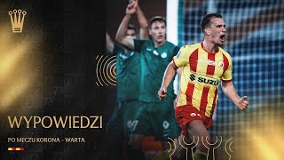 Wypowiedzi po meczu Korona Kielce  Warta Poznań [upl. by Elyrehc]