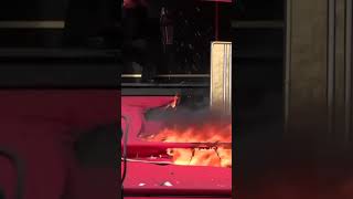 France protesters torch one of Macrons favorite restaurants [upl. by Vedi]