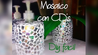 Decora botes con mosaico de CD´s [upl. by Liatris229]