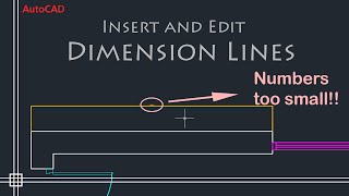 AutoCAD Basics  Edit Dimensions Simple Tutorial PART 1 [upl. by Dnalyram989]