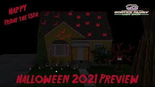 Bostick Family Light Show 2021 Halloween Preview [upl. by Odranoel]