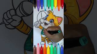 Come Disegnare e Colorare Lampo Buffycats  Tutorial per Bambini  Cartone 44 Gatti italiano [upl. by Herm]