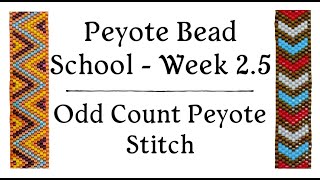 Odd Count Peyote Stitch  Peyote Bead School  Finishing Off Bracelets [upl. by Eelyac]