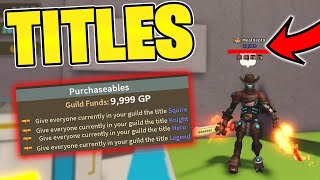 NEW TITLES AND GUILD BUFFS Giant Simulator [upl. by Bolan975]