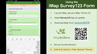 Using the iMap Survey123 Form to report observations in the field [upl. by Server191]