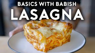 UltraMelty Bechamel Lasagna  Basics with Babish [upl. by Eilram]