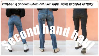 WHERE DO I BUY MY SECOND HAND amp VINTAGE LEVIS JEANS amp MESSINA HEMBRY ON LINE THRIFT STORE HAUL [upl. by Margaretha]