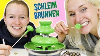 DIY SCHLEIM BRUNNEN  essbare Slime Fontäne mit Süßigkeiten  Obst für Kindergeburtstag [upl. by Ecirtac199]