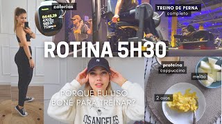 ACORDANDO 5H30  TREINO DE PERNA COMPLETO ROTINA DA MANHÃ [upl. by Enilrae]