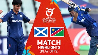 Scotland v Namibia  Match Highlights  U19 CWC 2024 [upl. by Ludba]