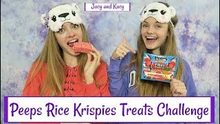 Guess the Peeps Rice Krispies Treats Flavor Challenge  Jacy and Kacy [upl. by Tloh]