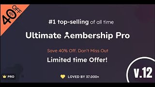 Exploring Ultimate Membership Pro WordPress Plugin Mastery  Item Review1 [upl. by Tilford879]