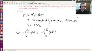 Isothermal expansion work example Chapter 3 Problem 2 [upl. by Ueih413]