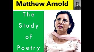 The Study of poetry Matthew Arnold [upl. by Enoid145]