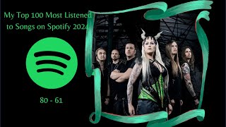 My Top 100 Most Listened to Songs on Spotify 2024 80  61 [upl. by Karilynn]