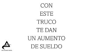 💼📈 ¡Aumenta tu Sueldo con Este TRUCO SECRETO de Excel 🚀✨ [upl. by Sokcin]