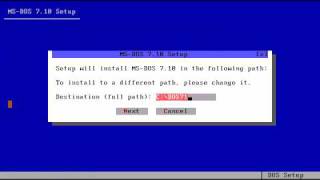 MSDOS 71 Install [upl. by Janeta]