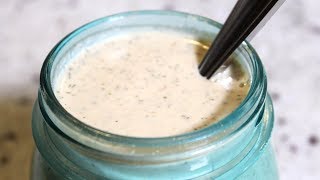 OIL FREE VEGAN SALAD DRESSING RECIPE » ranch salad dressing [upl. by Larimore]