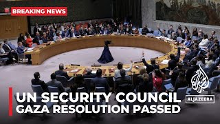 UN Security Council passes resolution demanding immediate Gaza ceasefire [upl. by Dionisio52]