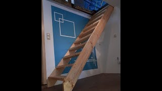 Lowcost Holztreppe aus Schalungsbretter selbstgebaut unter 100€ [upl. by Salim142]