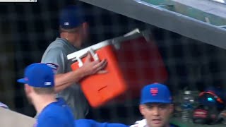 Jake Diekman MELTDOWN 😱 Throws Cooler in Dugout After Struggles vs Guardians ⚾🔥 Mets vs Guardians [upl. by Silva]