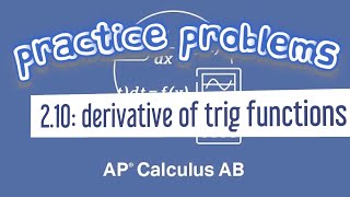 AP Calculus AB 210 Derivative of Sine Cosine and Tangent at a Point Using Product Rule [upl. by Leumhs481]