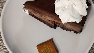 ASMR EatingWhispering Chocolate Cheesecake [upl. by Yvonner]